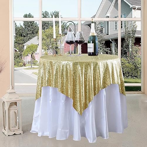 Miniatura 9 de FYLEDAEE Mantel rectangular de lentejuelas color azul rey de 50 x 80 pulgadas con purpurina para boda, cumpleaños, baby shower, graduación,