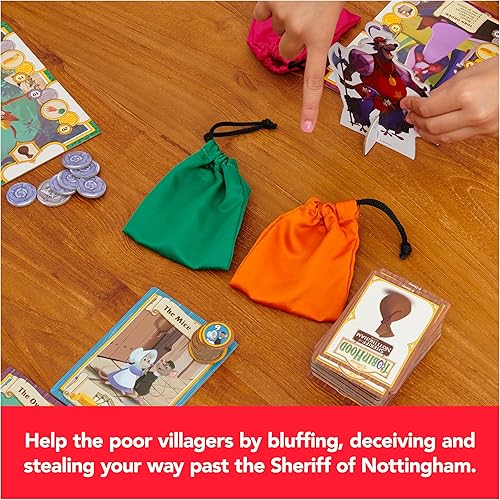 Miniatura 3 de Spin Master Games, Disney Robin Hood Sheriff of Nottingham, juegos de mesa familiares, juegos de mesa Disney para noche familiar, 3-5 jugadores,