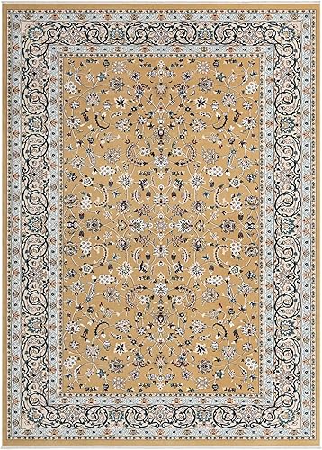 Miniatura 2 de Unique Loom Narenj Collection - Alfombra rectangular de 9 x 12 pies, color marfil y azul