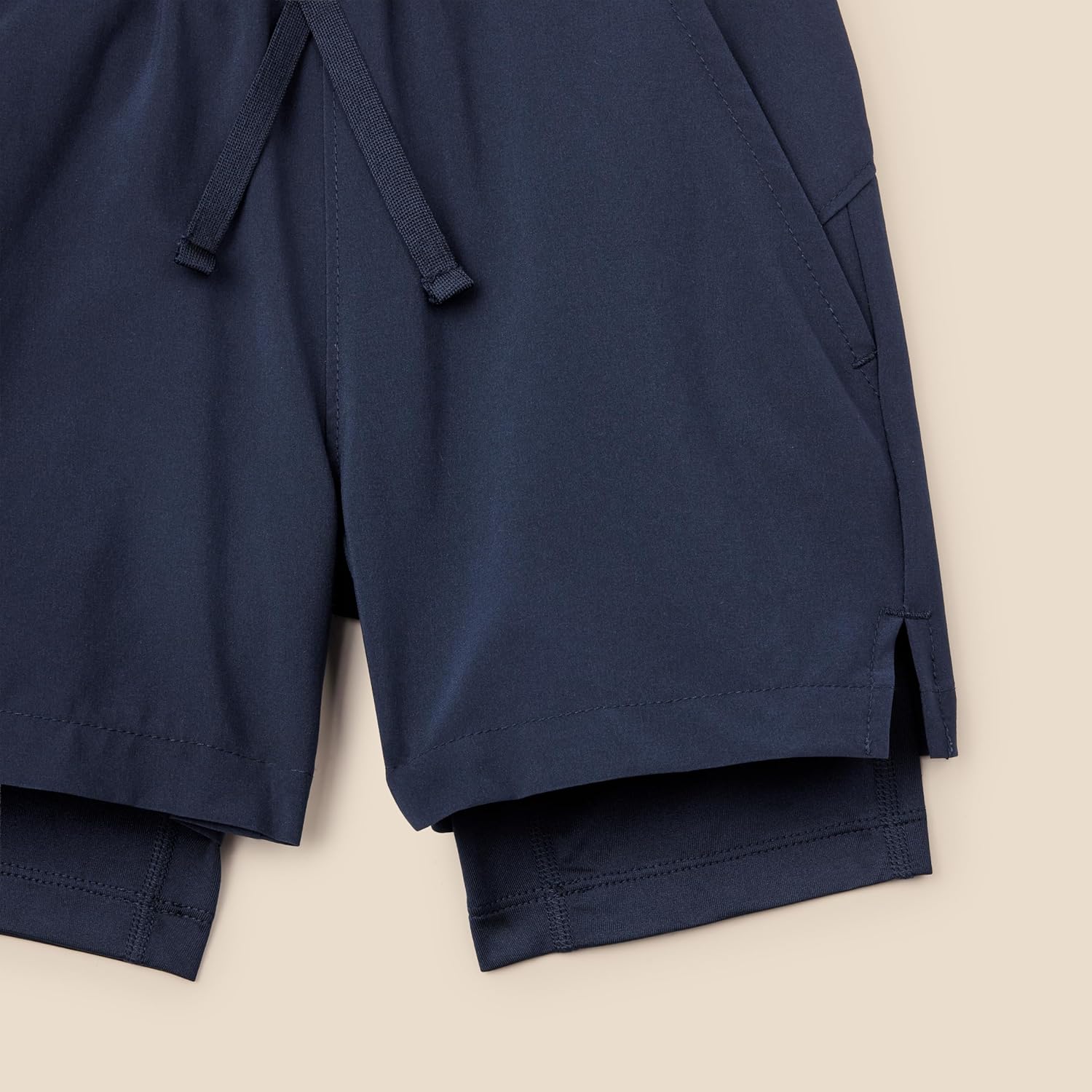 Amazon Essentials Boys' Active Performance Stretch Woven Athletic Training Shorts with Liner - Image 5