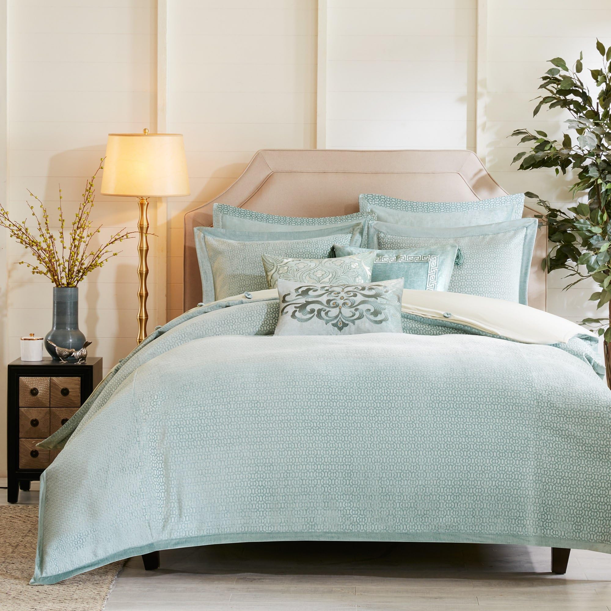 Hampton Hill Impressions Aqua Comforter Set 9 Piece King