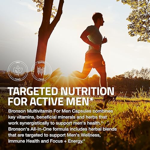 Miniatura 5 de Bronson Multivitamínico para hombres, fórmula de cobertura diaria todo en uno, vitaminas clave, minerales y hierbas para apoyar la salud de los