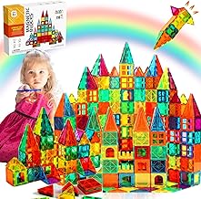 Magnetic Tiles Building Blocks 110PCS STEM Montessori Educational Construction Set for Kids Boys Girls Age 3 4 5 6 7 8, Magnet Toys Learning Gifts for Toddlers, Preschool, Birthday & Christmas