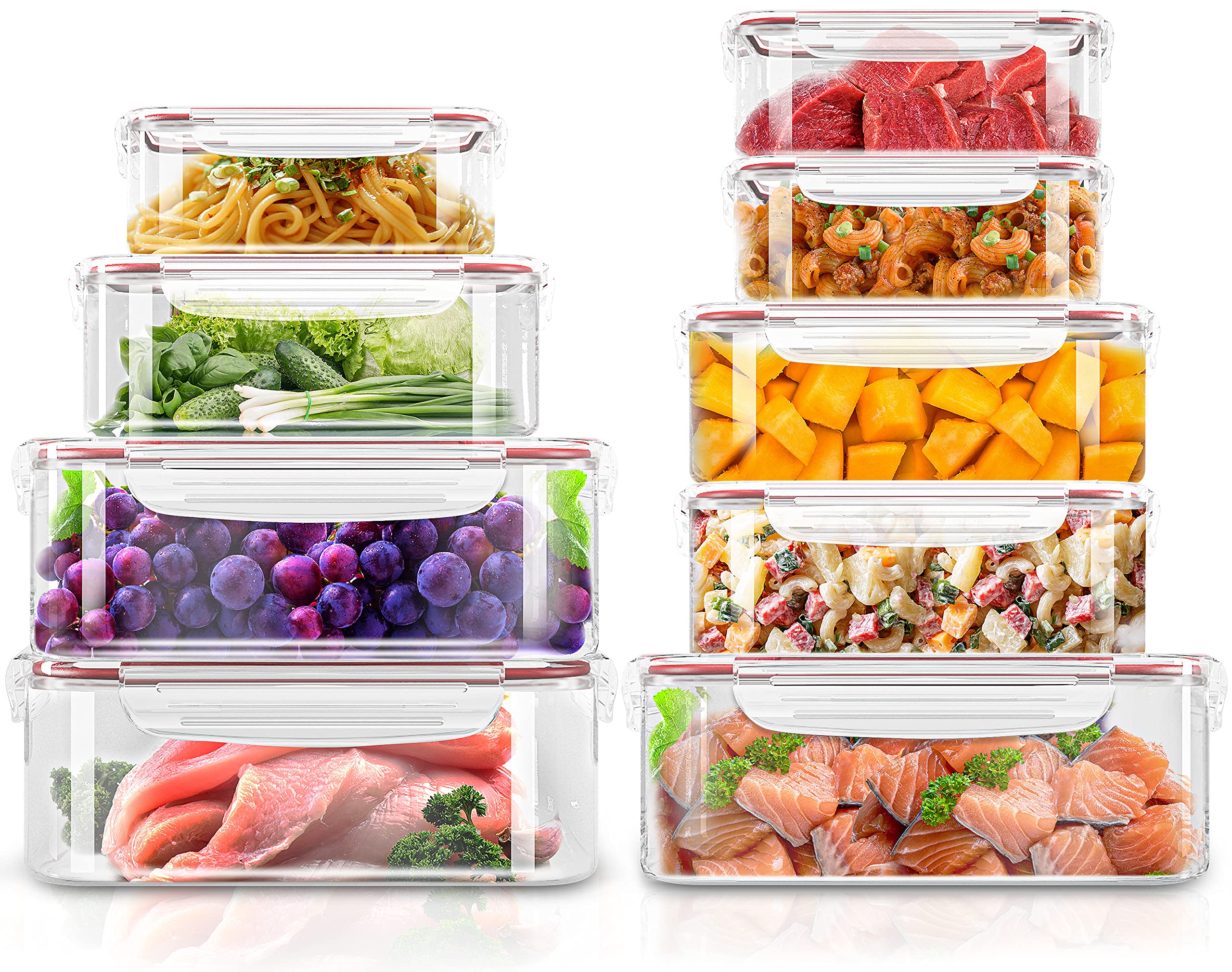 Snapklik.com : Utopia Kitchen Plastic Food Storage Container Set