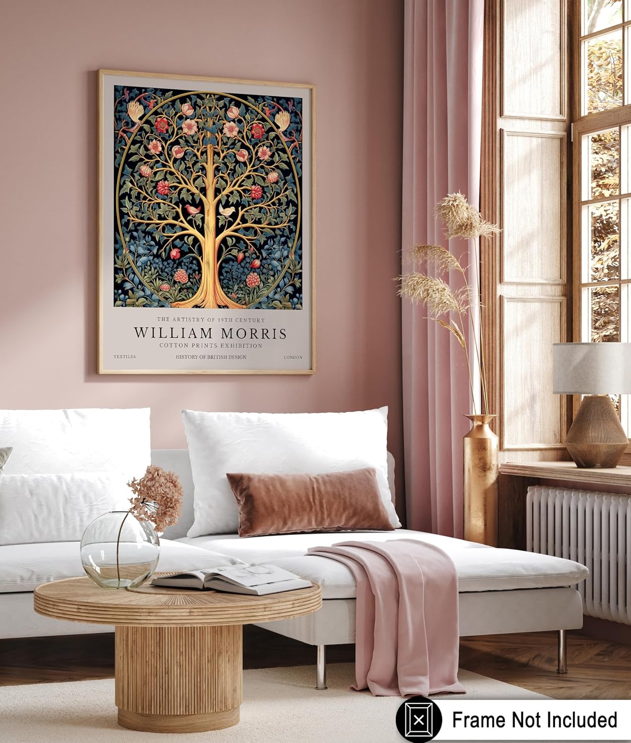 Poster Master William Morris Poster - Tree of Life Print - Flower Art - Botanical Art - Exhibition Art - Floral Art - Textile Art - Aesthetic Living Room or Bedroom Decor - 8x10 UNFRAMED Wall Art