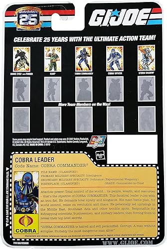 Miniatura 2 de G.I. Joe 25th Anniversary: Cobra Commander (Cobra Leader) Figura de acción de 3.75 pulgadas