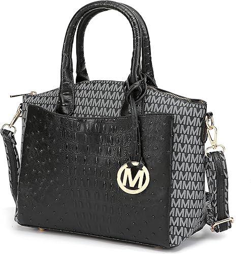 MKF Collection Tote Bag for Women, Vegan Leather Pocketbook Top-Handle Crossover Purse Handbag