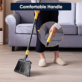 Yocada Heavy-Duty Broom Outdoor Commercial for Courtyard Garage Lobby Mall Market Floor Home Kitchen Room Office Pet Hair Rubbish 54Inch