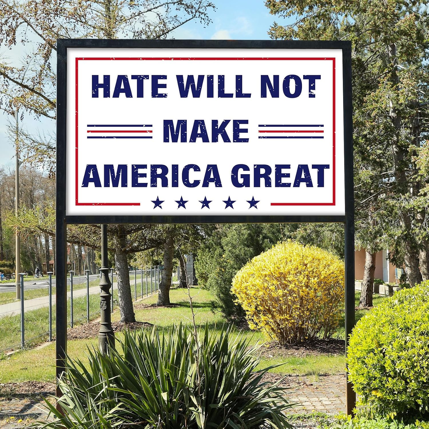 6 Pcs No Kings Protest Signs To Carry 3 x 5 Ft Anti President Signs No Kings Flags Anti Government Sign Not My President Protest Banner Democracy Political Flags for Rallies Parades Yard Garden Decor
