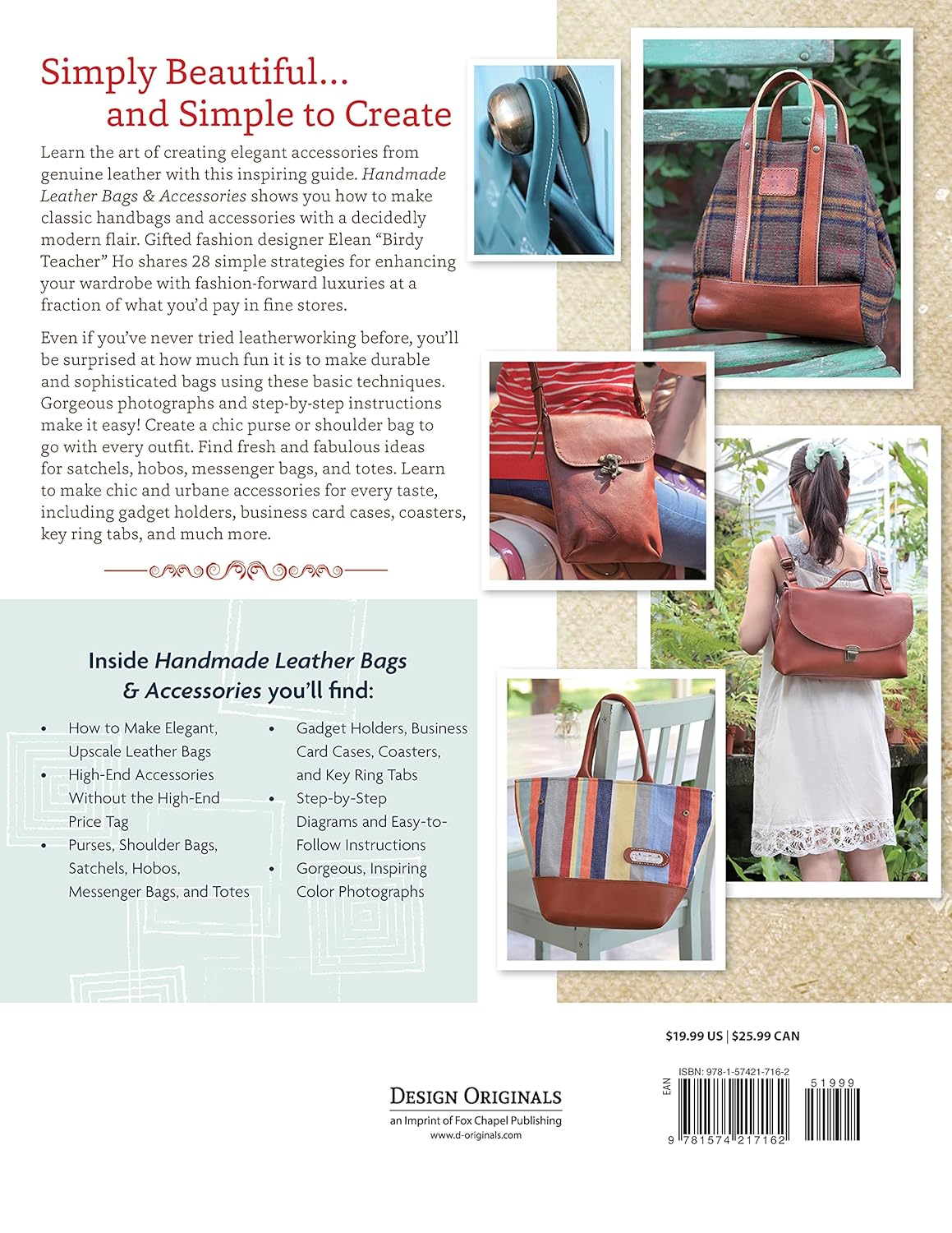 Handmade Leather Bags & Accessories (Design Originals) 28 Simple Strategies to Enhance Any Wardrobe; Step-by-Step Instructions and Over 300 Photos & Illustrations for Satchels, Totes, Handbags, & More - Image 2