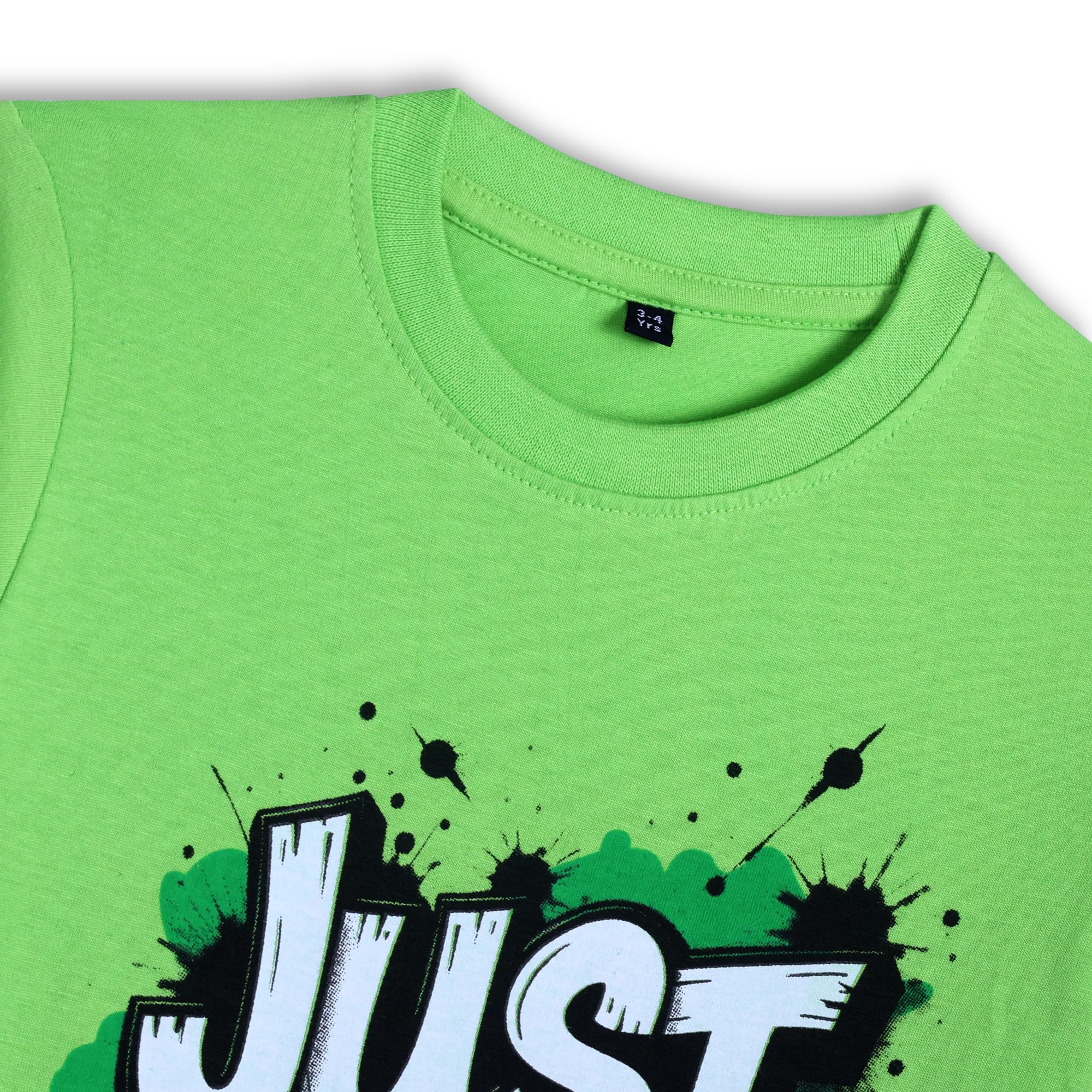 T2F Juego de 5 camisetas de algodón para niño | Tejido de algodón suave transpirable | Manga media y cuello redondo | Traje de ropa casual | Ropa infantil