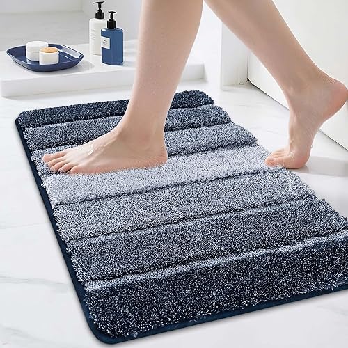 COSY HOMEER Alfombras de baño de 24 x 17 pulgadas, ultra suaves y absorbentes, con respaldo de TPR antideslizante, lavable a máquina, alfombra