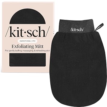 Kitsch Exfoliating Glove Exfoliating Mitt - 1pc Black