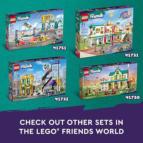 Miniatura 5 de LEGO Friends Downtown Flower and Design Stores 41732 Building Set - Buildable Toy with Apartment, Shops, House, and Classic Characters, Model to