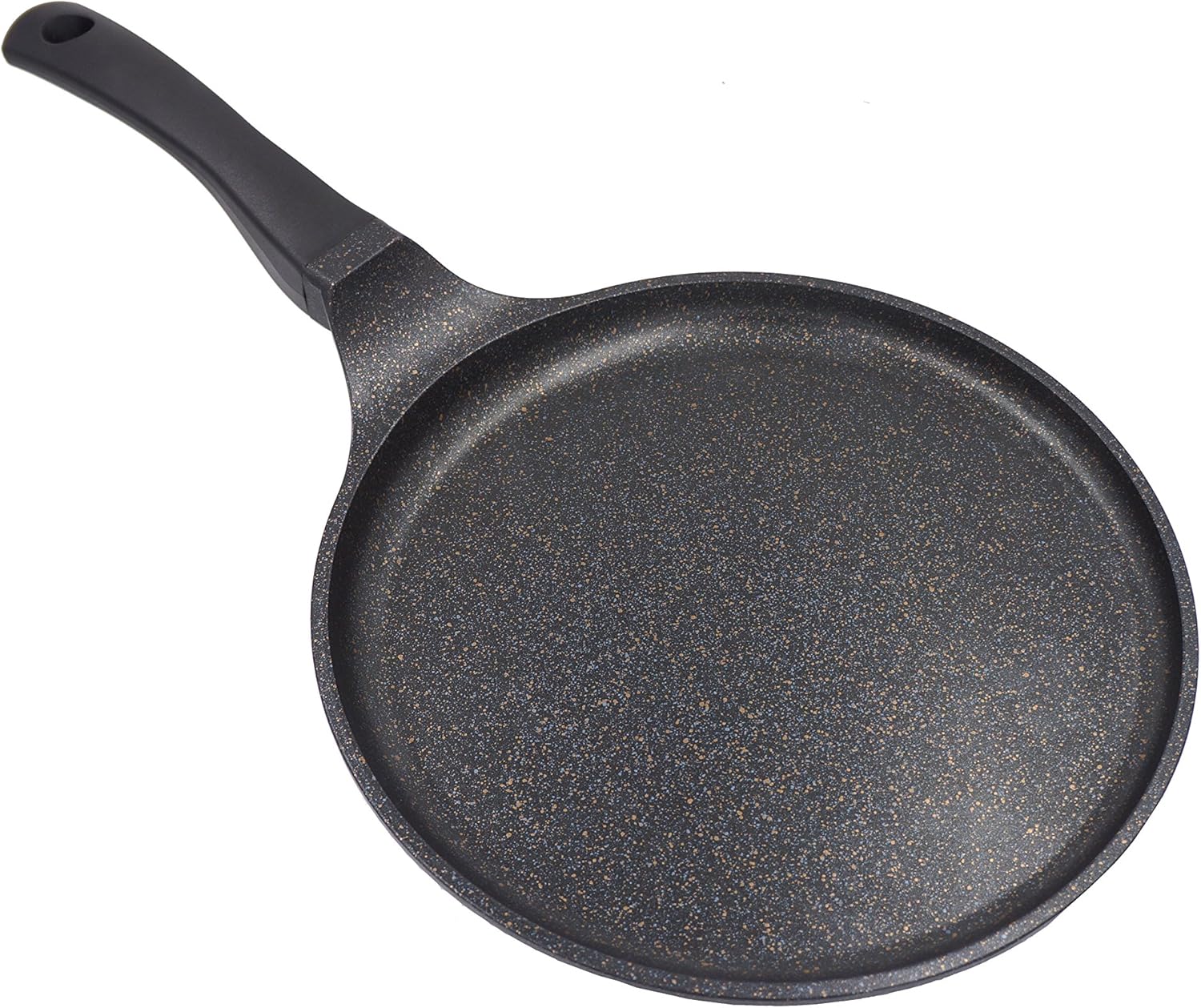 Non-stick Round Aluminum Griddle for Stove Tops and Gas or Electric Grills, Marble Coated - Leaderware (32 cm)