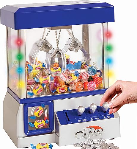 Miniatura 4 de Juego de arcade de garra y dispensador de dulces para pequeños premios juguetes y golosinas viene con 4 animales de peluche gran regalo para