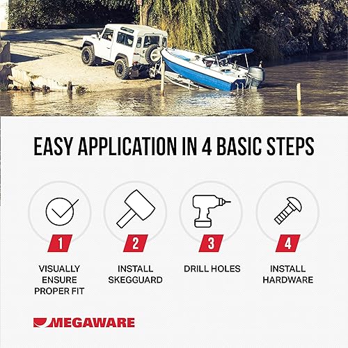 Miniatura 4 de MEGAWARE KEELGUARD SkegGuard 27261 para Suzuki 50AV-60AV 2014-Present  DF90hp 2001-2008  DF 100-115-140hp 2001-Present (sin modelos 90A o 100BT)