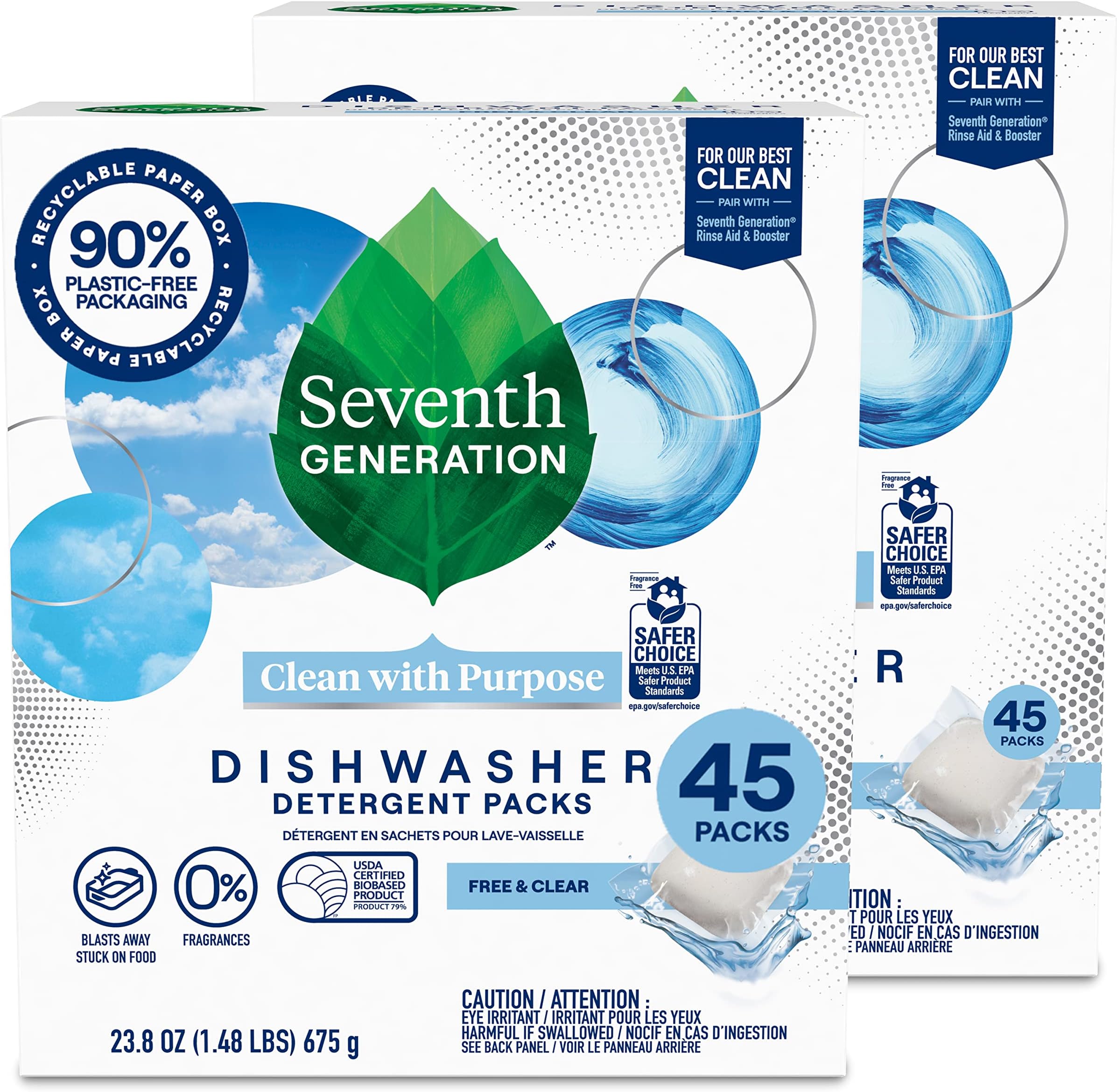 Seventh Generation Automatic Dishwashing Gel Lemon Scent 42 fl oz Health & Household