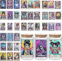 Vista 7 de Envoltura de taza UV DTF, calcomanías de transferencia para tazas de vidrio, calcomanías de envoltura UV, impermeables, frotar en transferencias