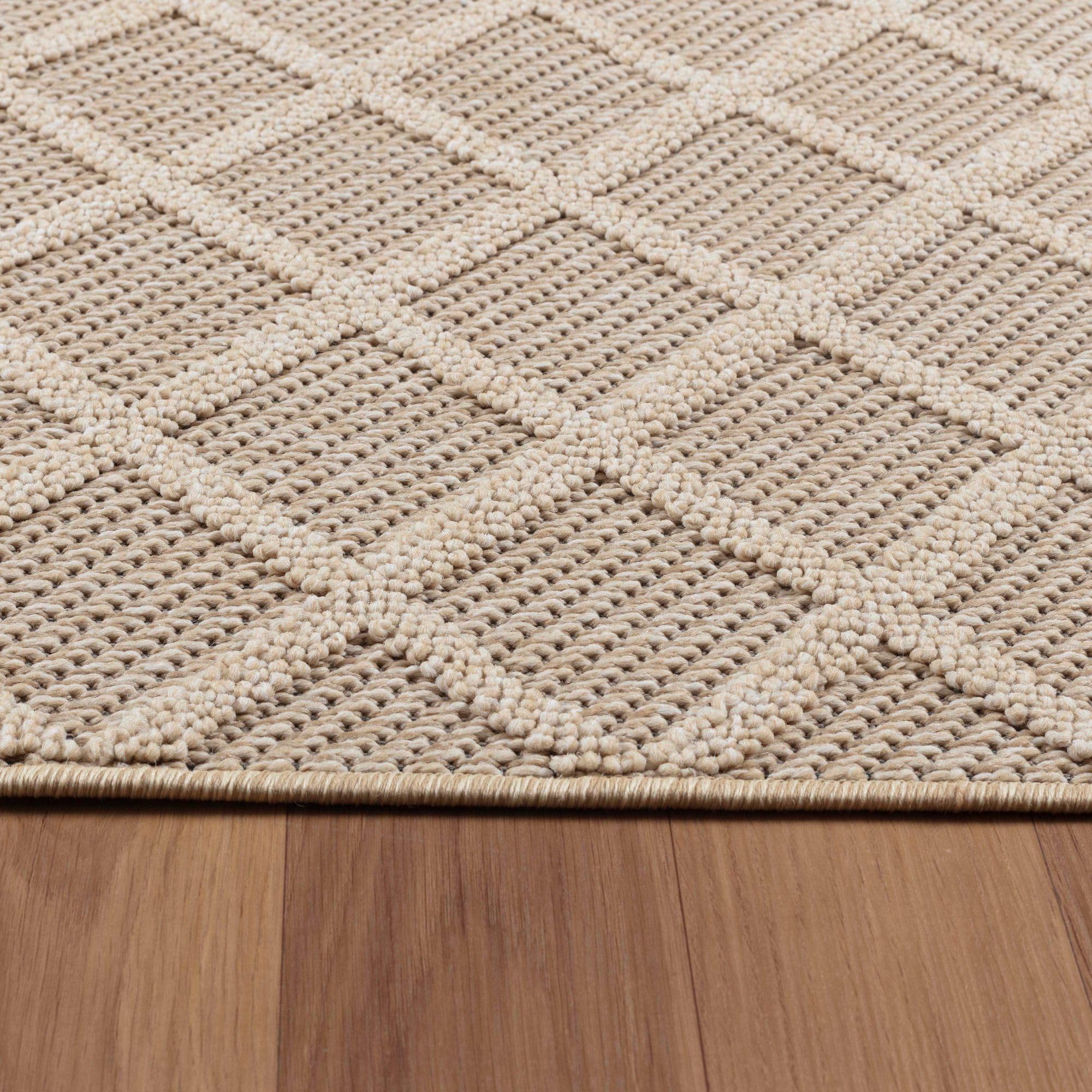 Vloerkleed jute (170 cm) Floty Beige - Tapijten