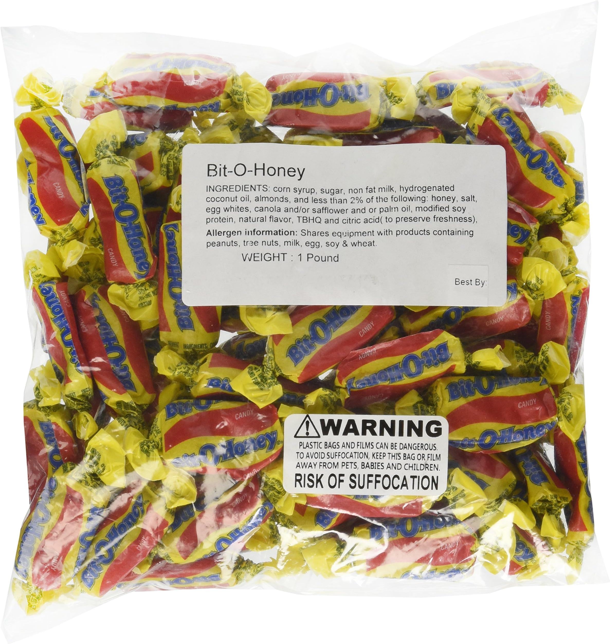 Pearson's Bit-o-honey, 1 Lb Bag, 1 Pound