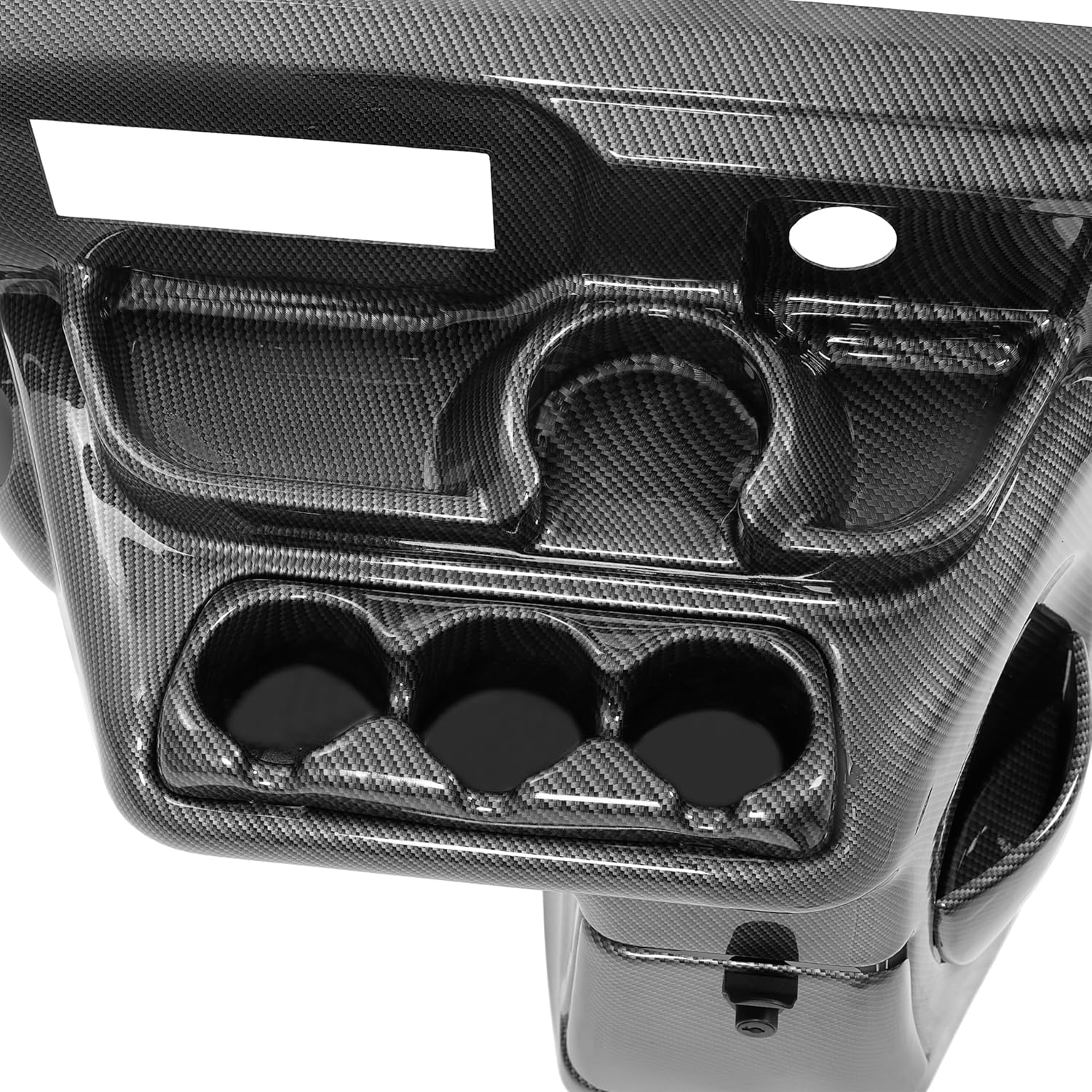 HECASA Carbon Fiber Printing Deluxe Dash Compatible with 1996-2013 EZGO TXT Dashboard Radio Panel ABS Plastic Material