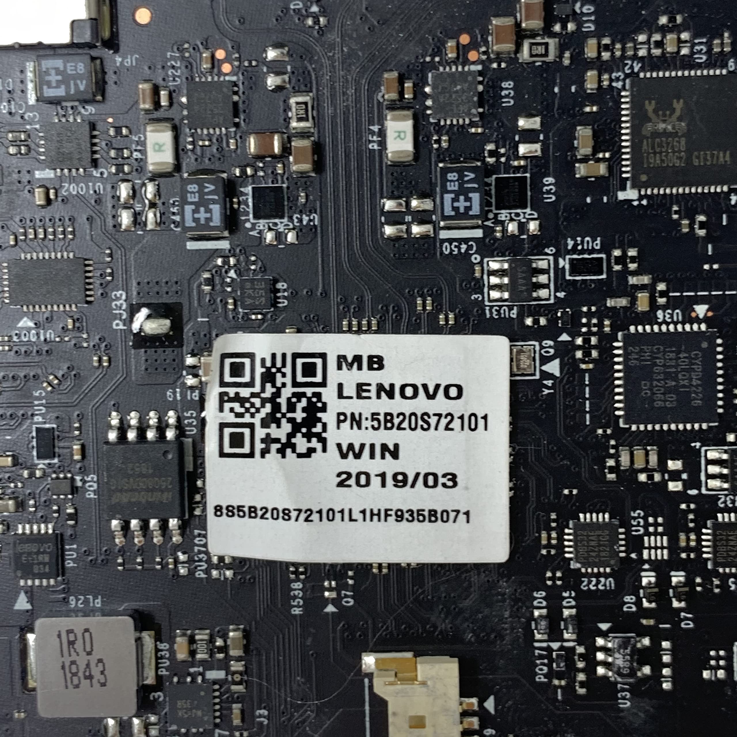 EYG70 NM-B741 FRU: 5B20S72101 W/ SR3LC i7-8550U CPU Mainboard for