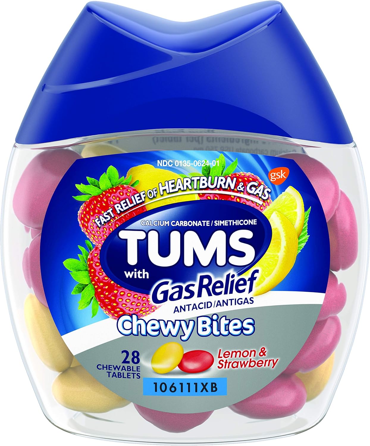 Tums Chewy Bites with Gas Relief (Pack of 6) Health