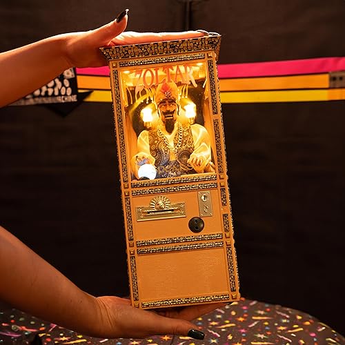 Miniatura 7 de New Wave Toys Zoltar Speaks - Mini réplica de la máquina adivina, totalmente animada escala 16 con dispensador de tarjetas, USB-C recargable