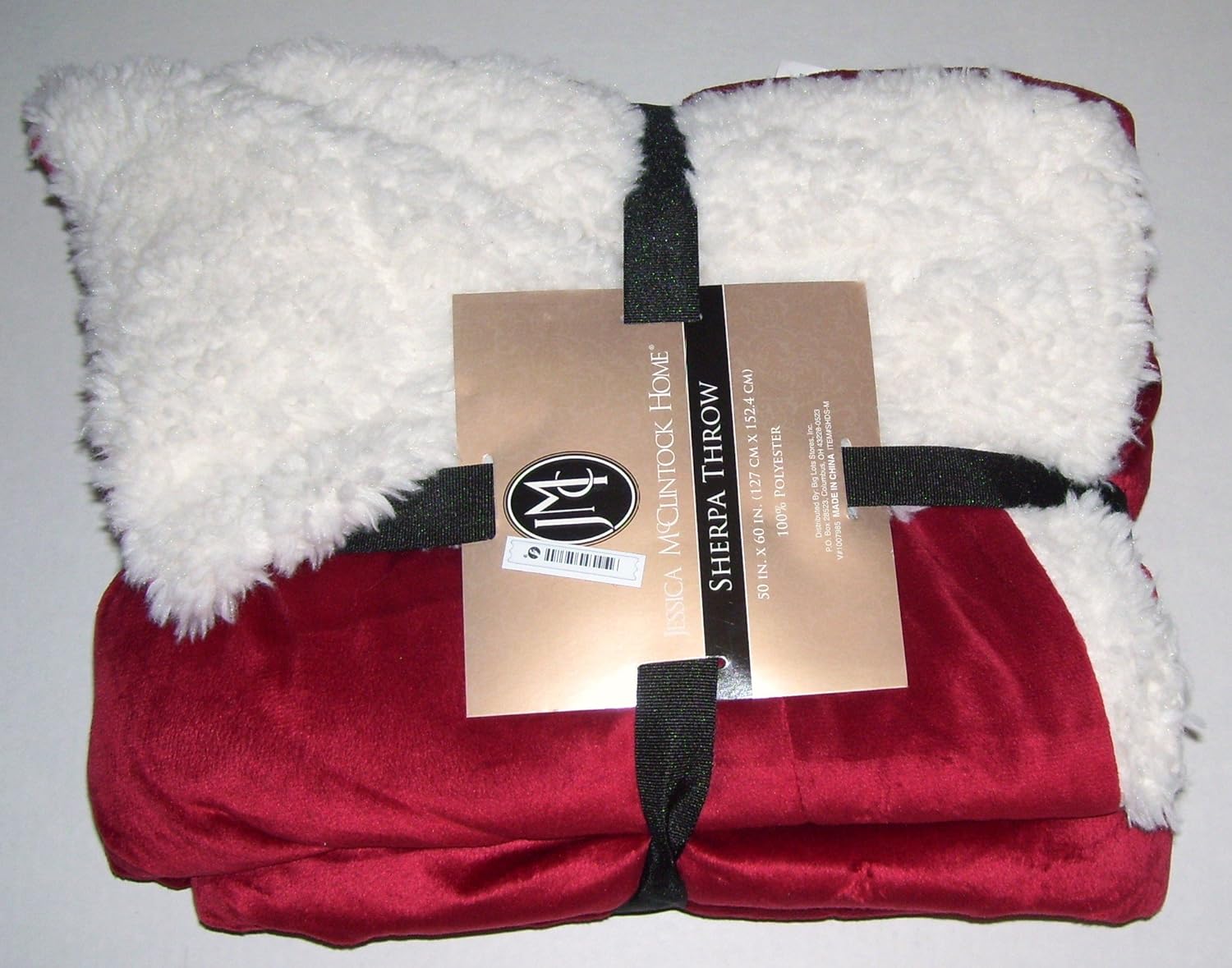 Holiday / Winter / Sherpa Reversible Throw Blanket RED