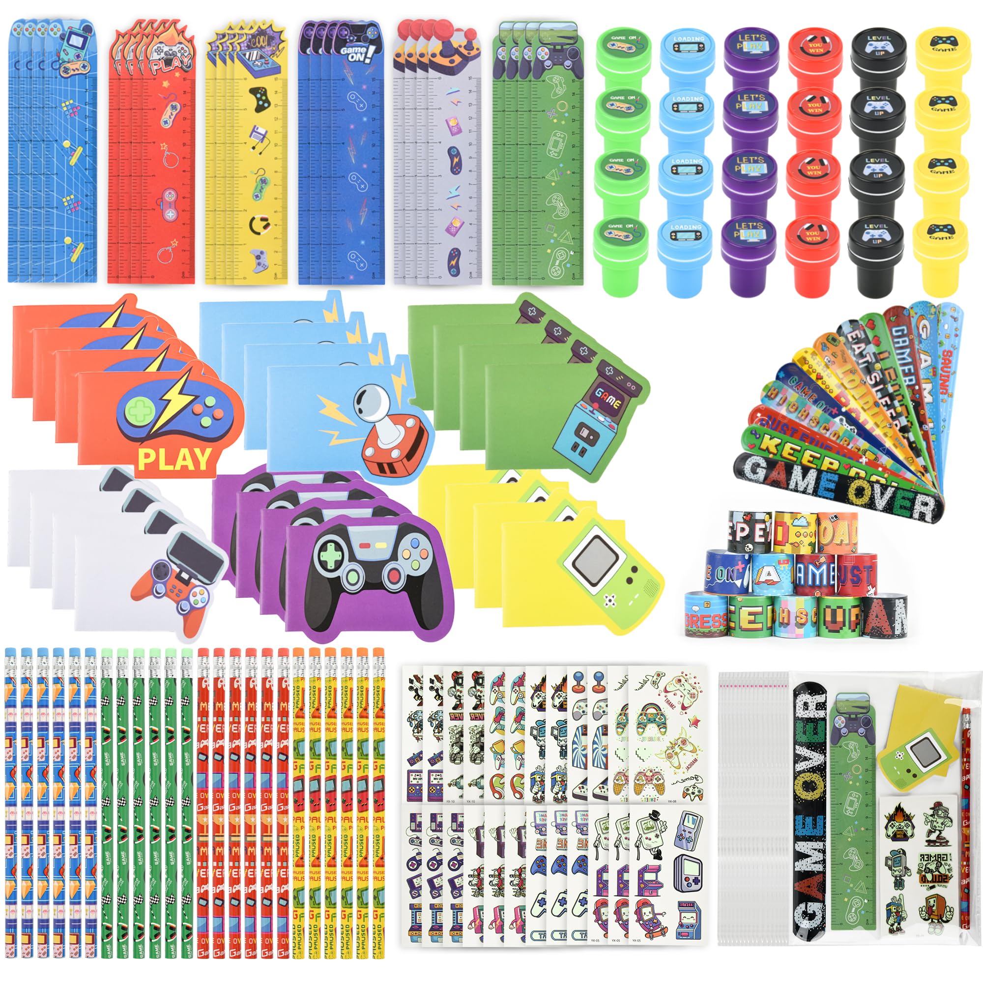 Ulema 168Pcs Gifts Birthday Supplies Team Rewards Video game Pencils Pinata Goody Stuffer Teen Classroom games Rewards Office Supplies