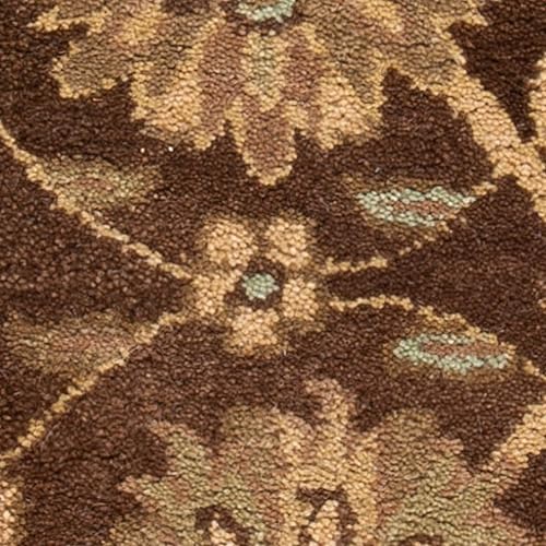 Miniatura 4 de SAFAVIEH Antiquity Collection AT21G - Alfombra de lana tradicional oriental de primera calidad, hecha a mano, 4 x 6 pies, marrón y verde