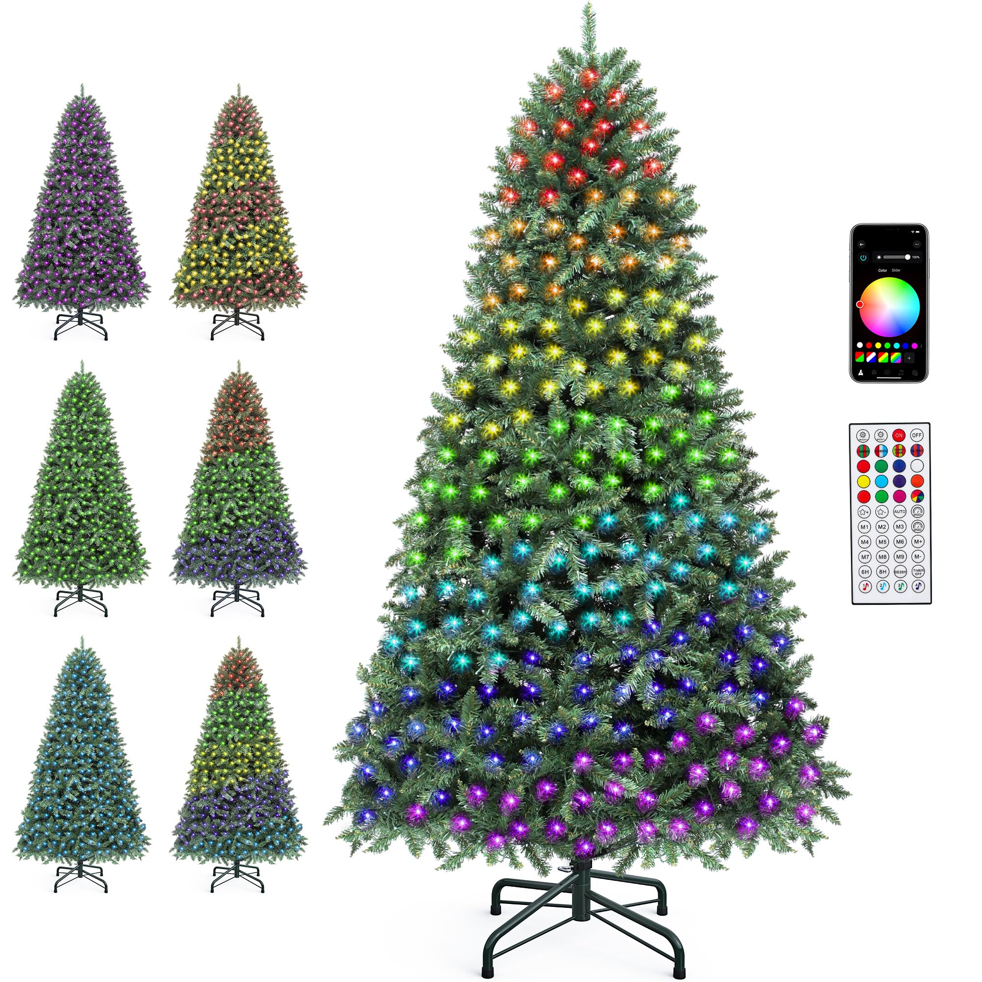 Amazon.com: YITAHOME Prelit Green Christmas Tree 7.5ft w/Remote