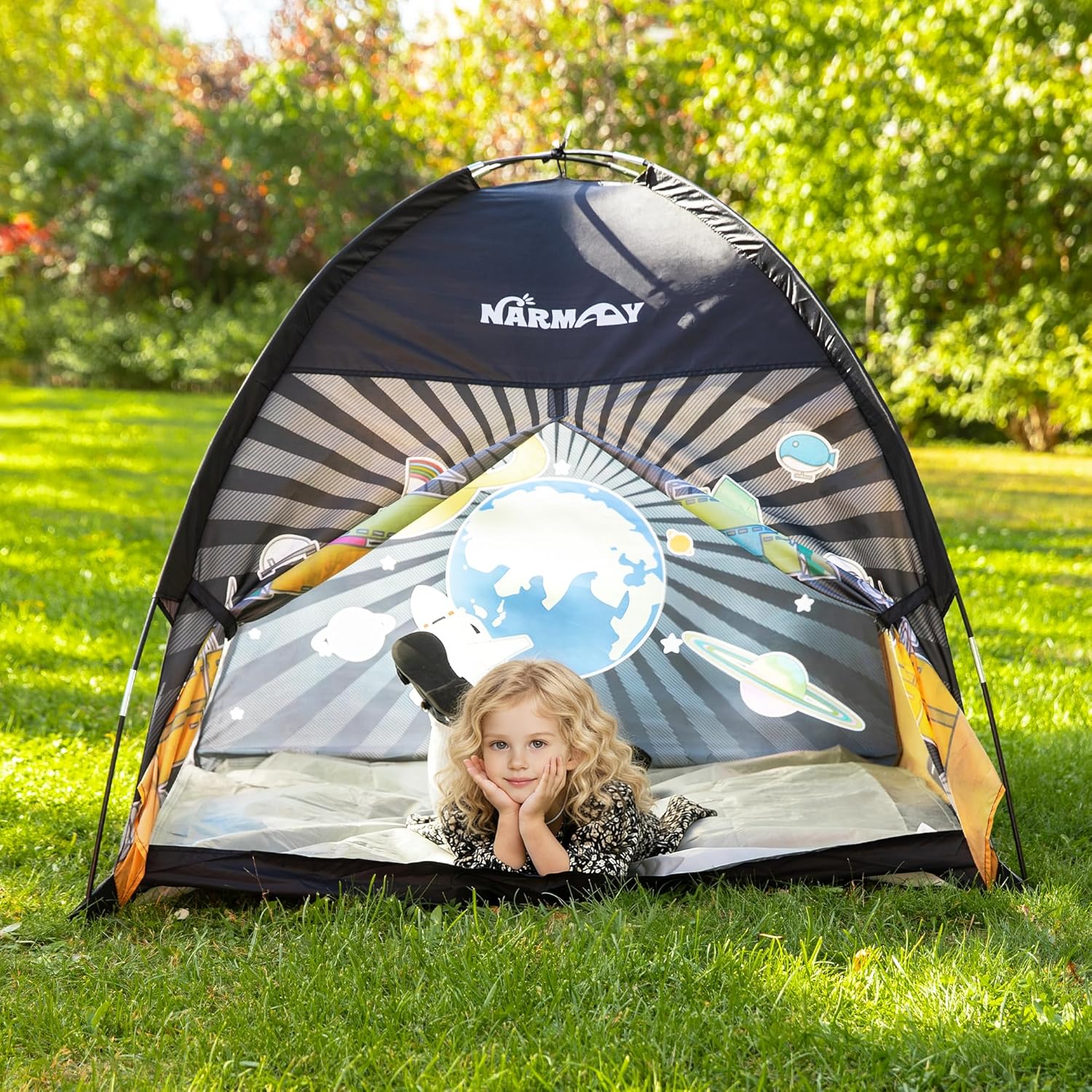 NARMAY® Play Tent Space World Dome Tent for Kids Indoor/Outdoor Fun - 48 x 48 x 40 inch