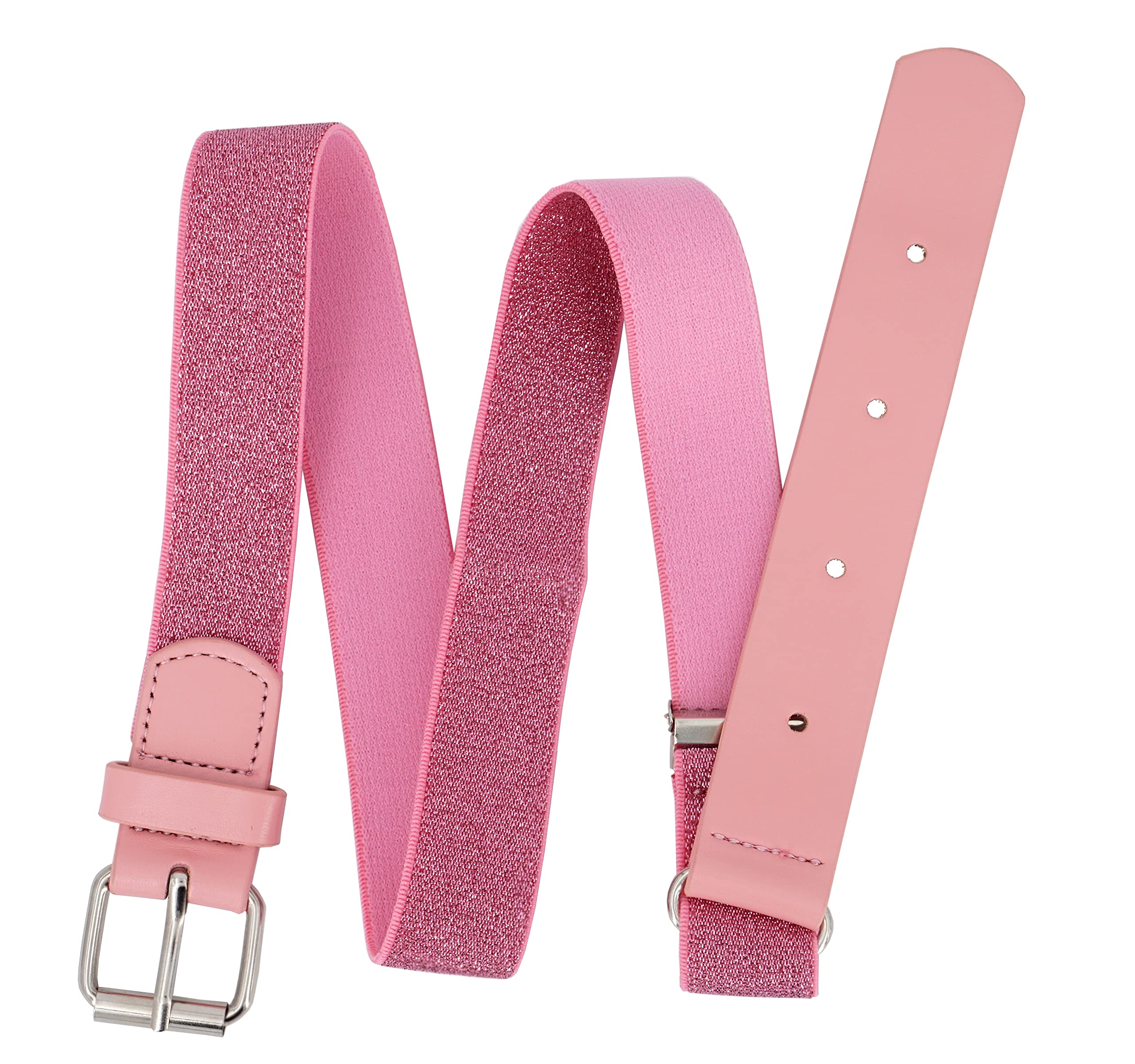 EANAGO Elastic stretch belt >PRINCESS ANASTASIA< for children - modern glittering for girls from approx. 3-15 years - adjustable length