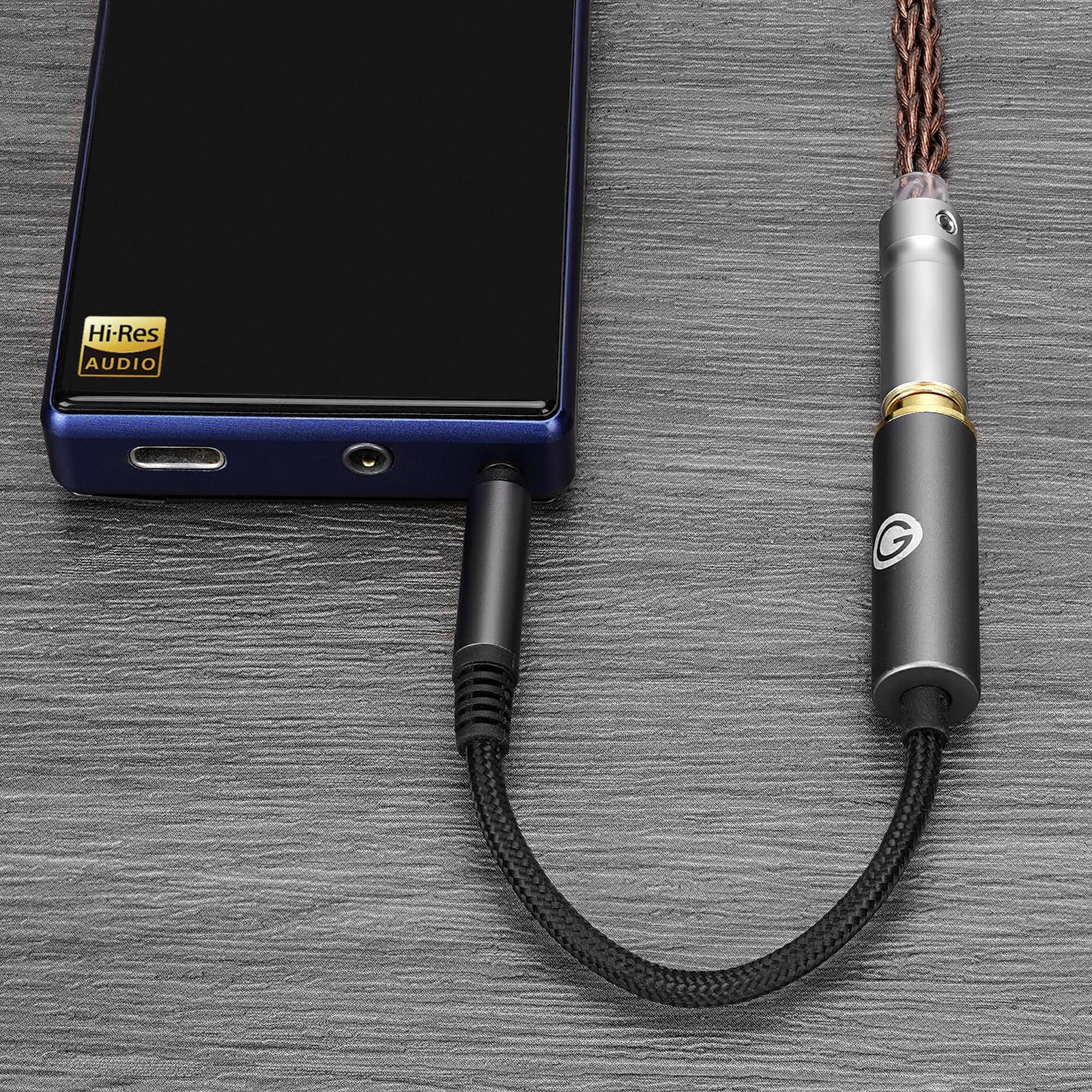 Adaptateur Câble Audio Équilibré GEEKRIA Apollo 4,4 Mm Femelle Vers 2,5 Mm Mâle - 5 Conducteurs, Alliage Aluminium, 14 Cm