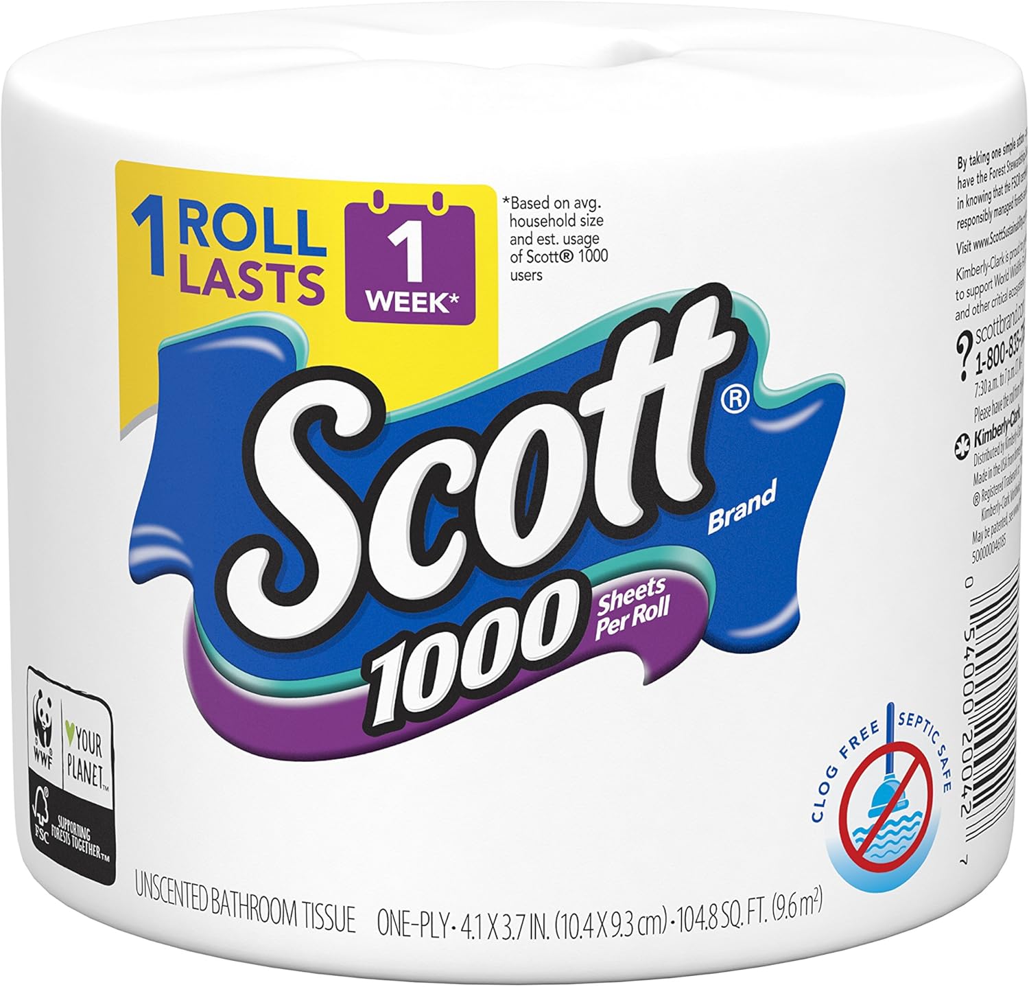 Amazon.com: Scott Bath Tissue, 1000 Count (Pack of 1) : Health & Household