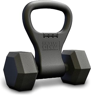 KettleGryp Original Dumbbell to Kettlebell Converter - Shark Tank Featured, Made in USA, 55lb Capacity