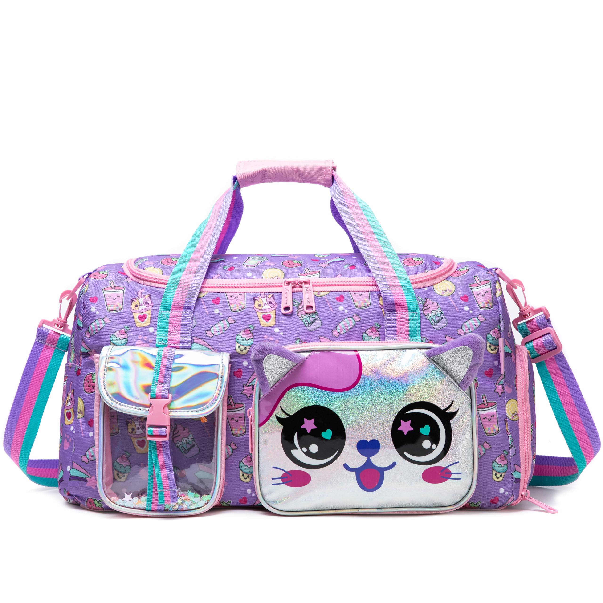 HTgroce Sac de Sport Fille - Sac de Voyage Enfant - Sac de Gym Résistant Piscine Danse Loisir