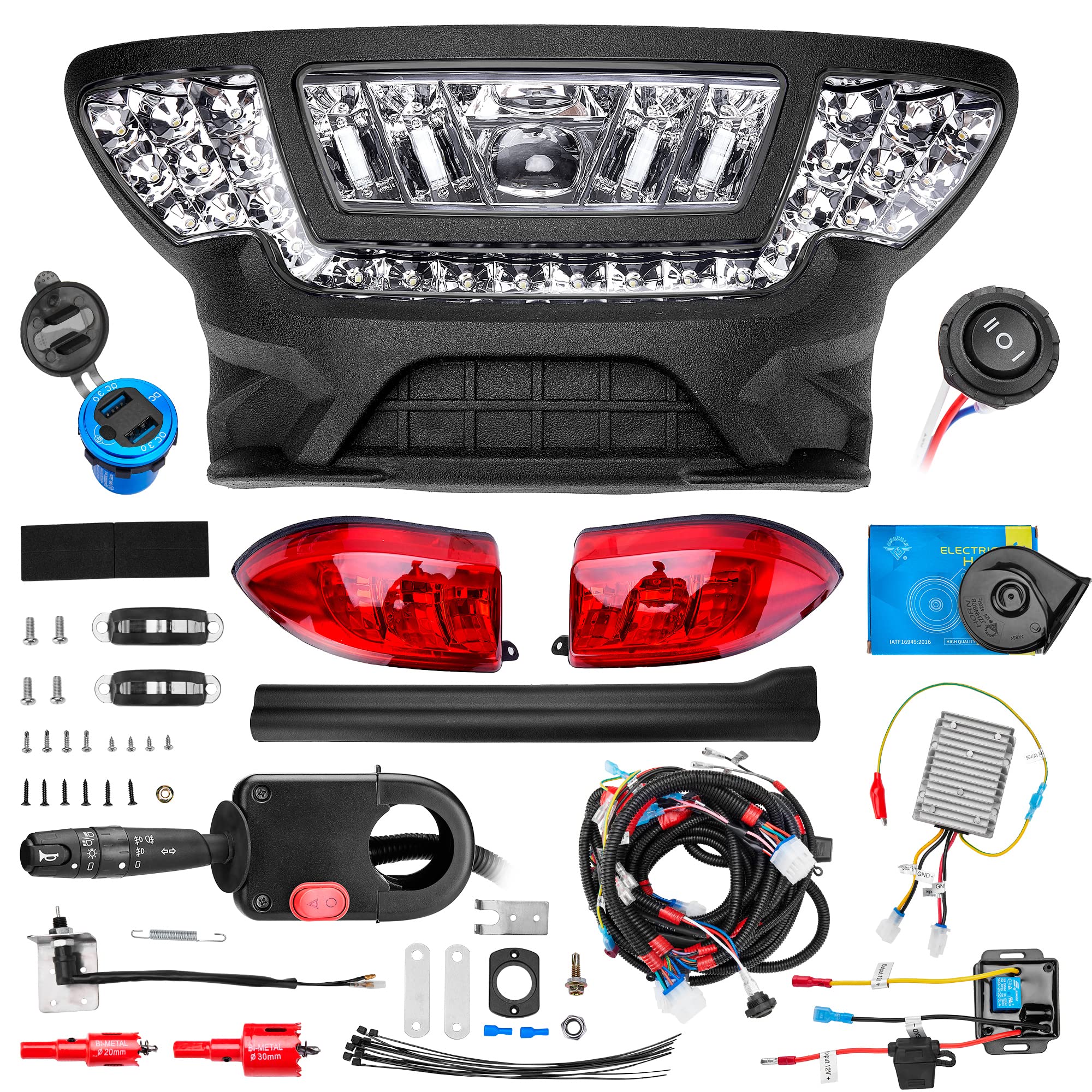 Buy NOKINS Upgraded Golf Cart Light Kit,Deluxe Plus LED Headlight