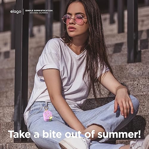 Miniatura 3 de elago Funda de helado compatible con AirPods Pro 2 compatible con AirPods Pro de 2 generación mosquetón incluido soporta carga inalámbrica