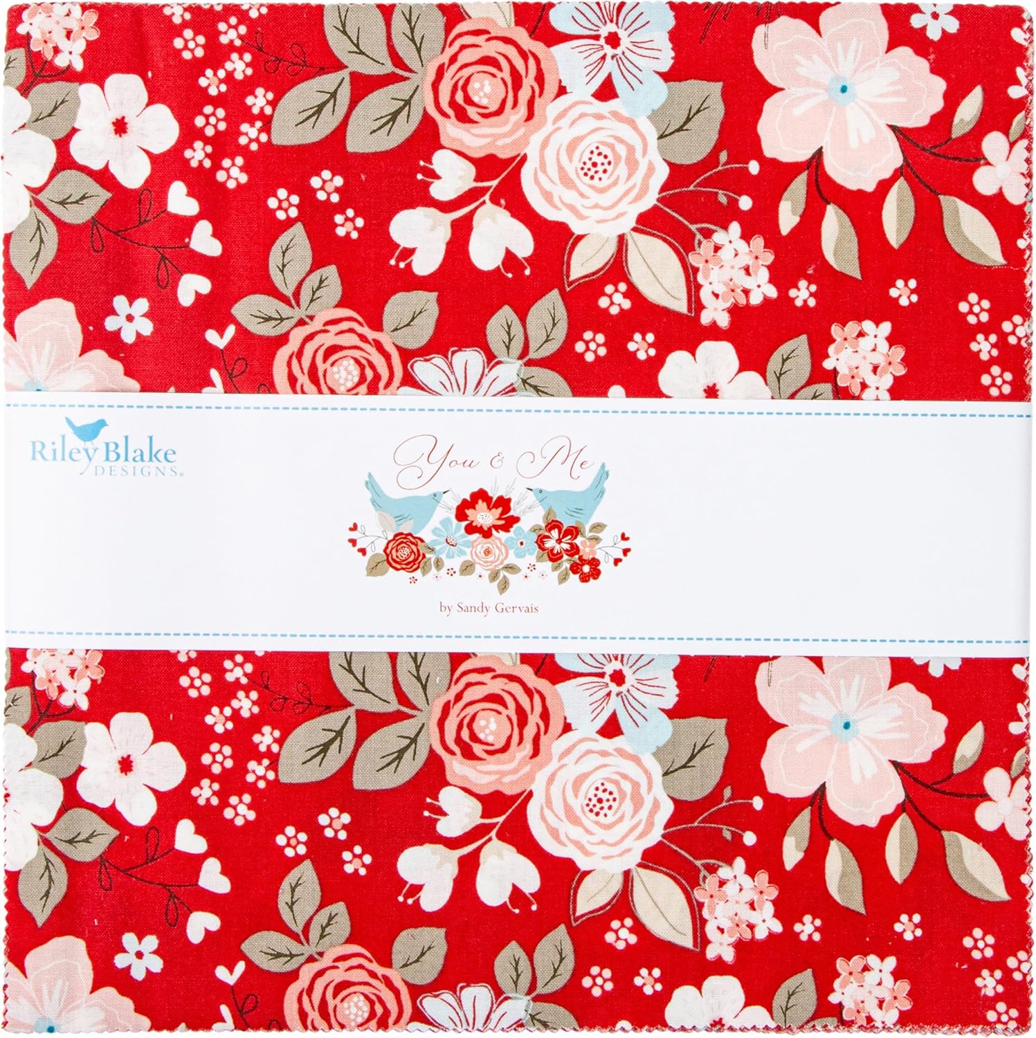 Sandy Gervais You & Me 10" Stacker 42 10-inch Squares Layer Cake Riley Blake Designs 10-15400-42