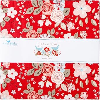 Sandy Gervais You & Me 10" Stacker 42 10-inch Squares Layer Cake Riley Blake Designs 10-15400-42