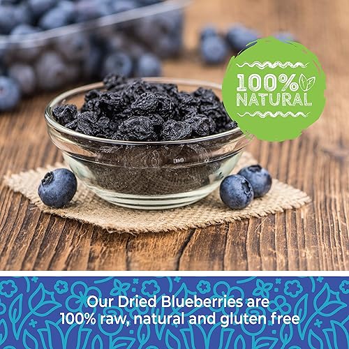 Miniatura 2 de Herbaila Whole Dried Blueberries, No Sugar Added, Bulk, Dehydrated, Dried Unsweetened Blueberries, All Natural, Non-GMO, 1 Pound. - 16 oz.