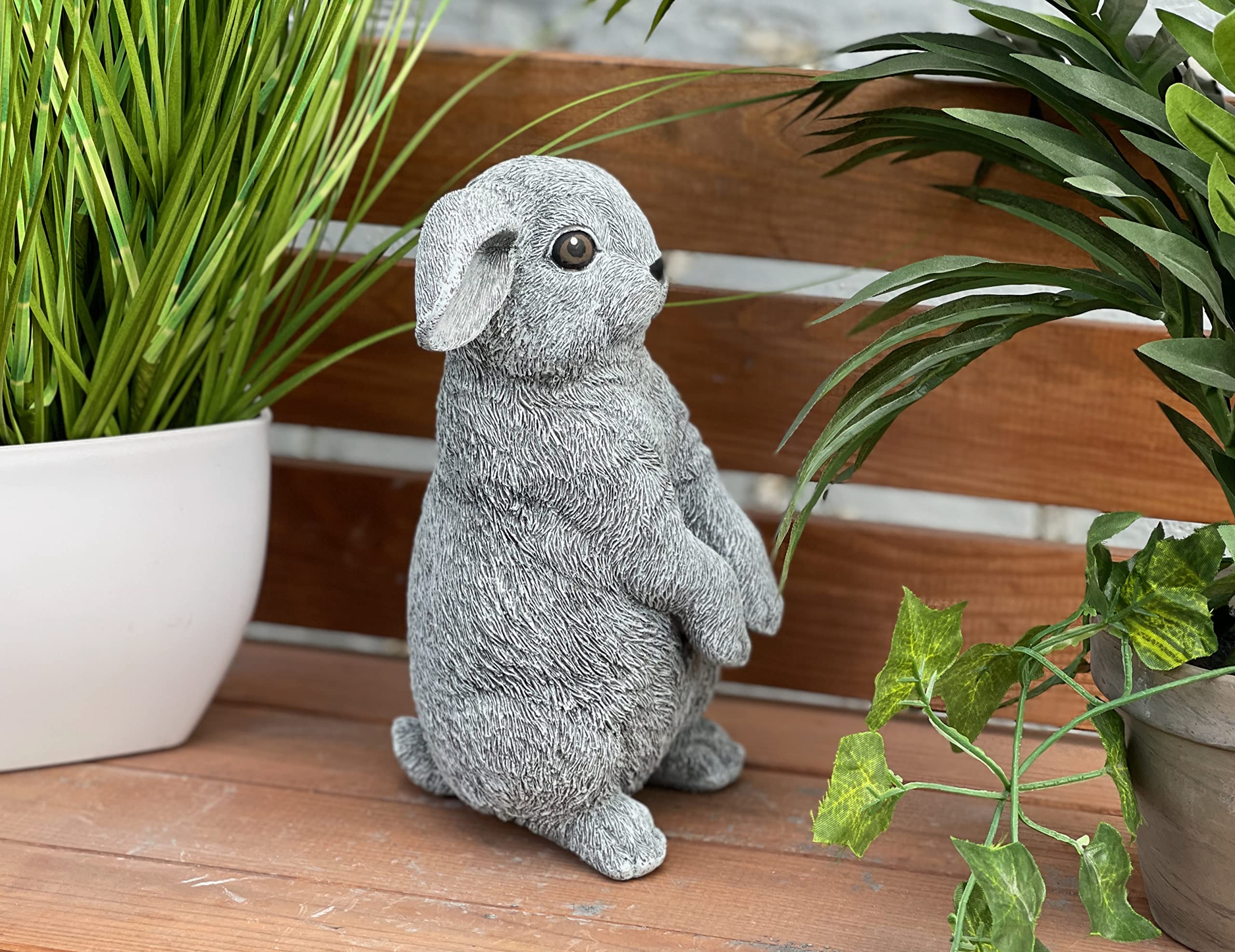 stoneandstyle Statuette Lapin Mümmelmann en pierre résistante au gel