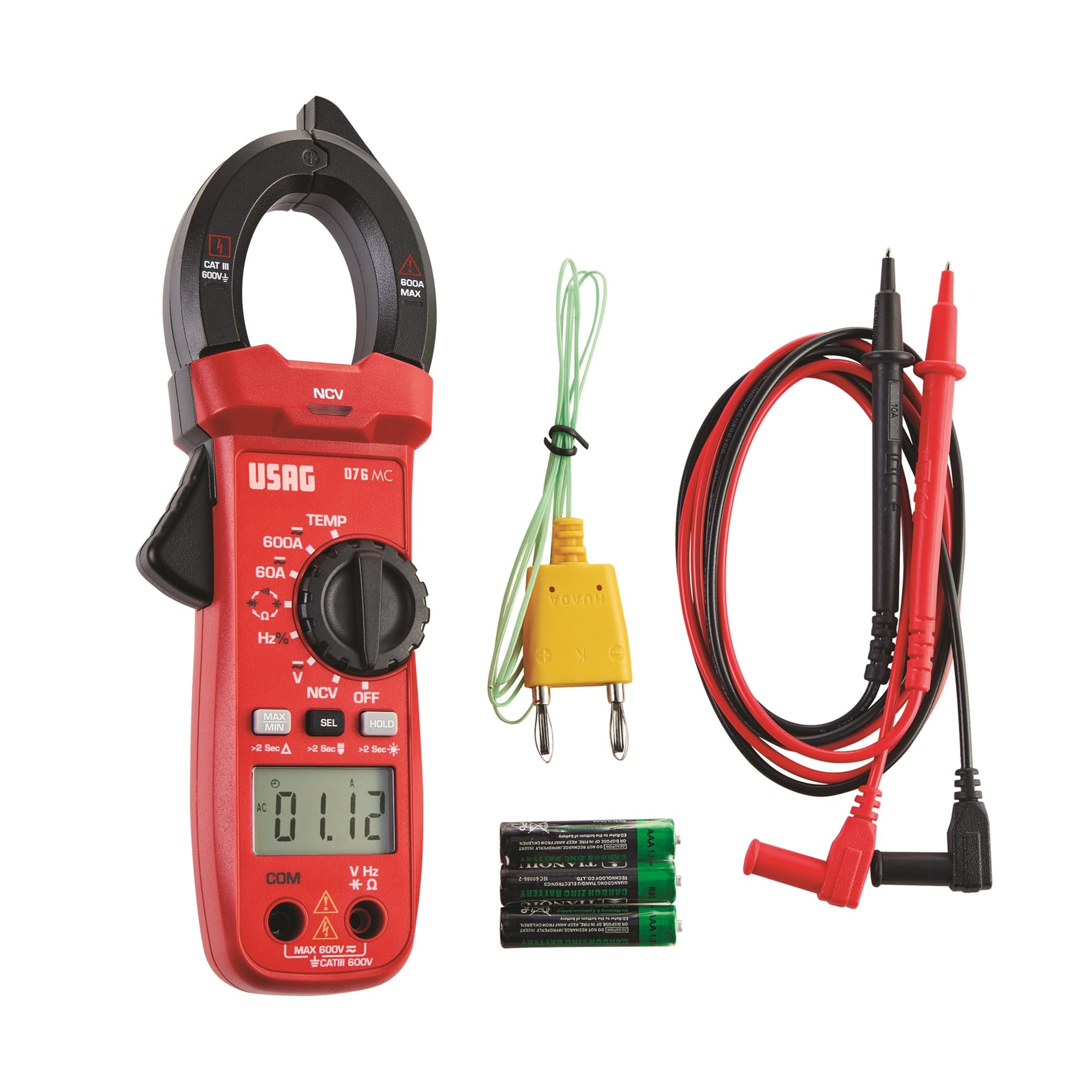 USAG 076 MC - Pinza amperometrica con multimetro digitale TRUE RMS U00760008