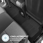 BDK Tapis de sol en caoutchouc pour voiture SUV & Camion - 4 Ensemble de pièces (avant) & arrière), trimmable, protection contre les charges lourdes (noir)