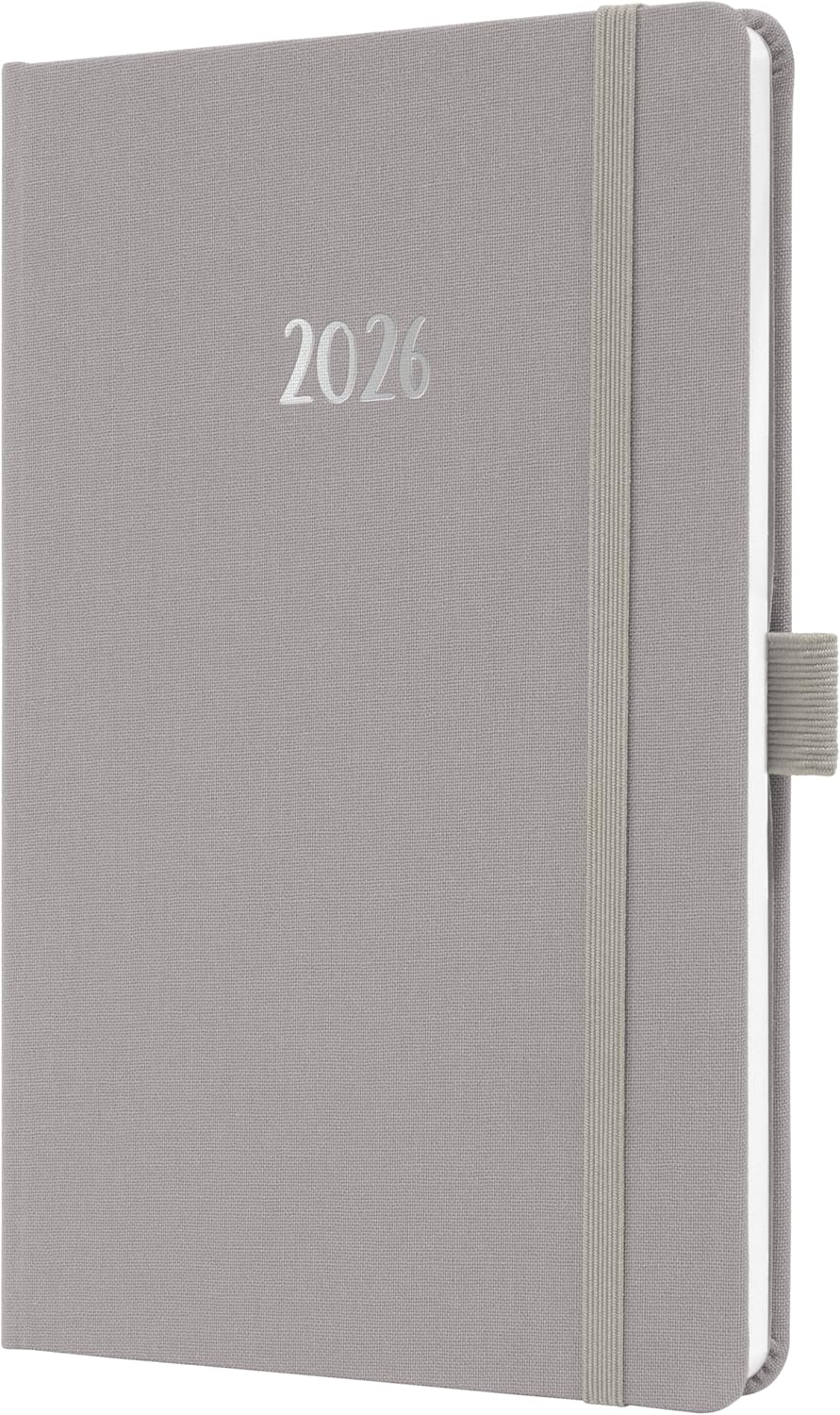 SIGEL J6403 Week to View Diary A5 Hardcover Light Grey FSC Certified Pretty