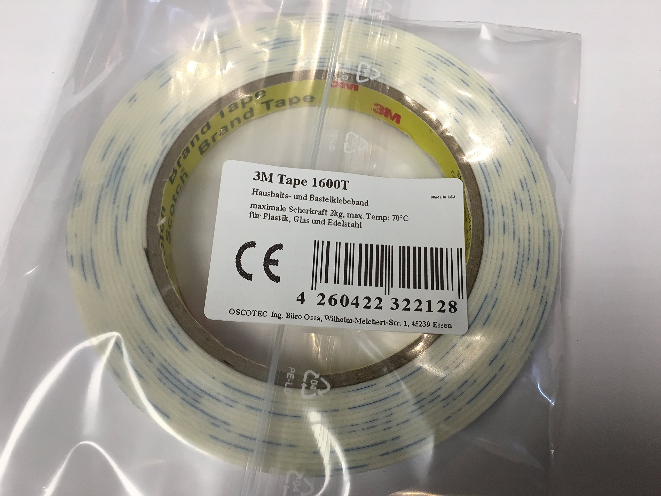 3M PE Foam Heavy Duty Double Sided Removable Mounting Tape - 1 Inch X 16.5 Ft