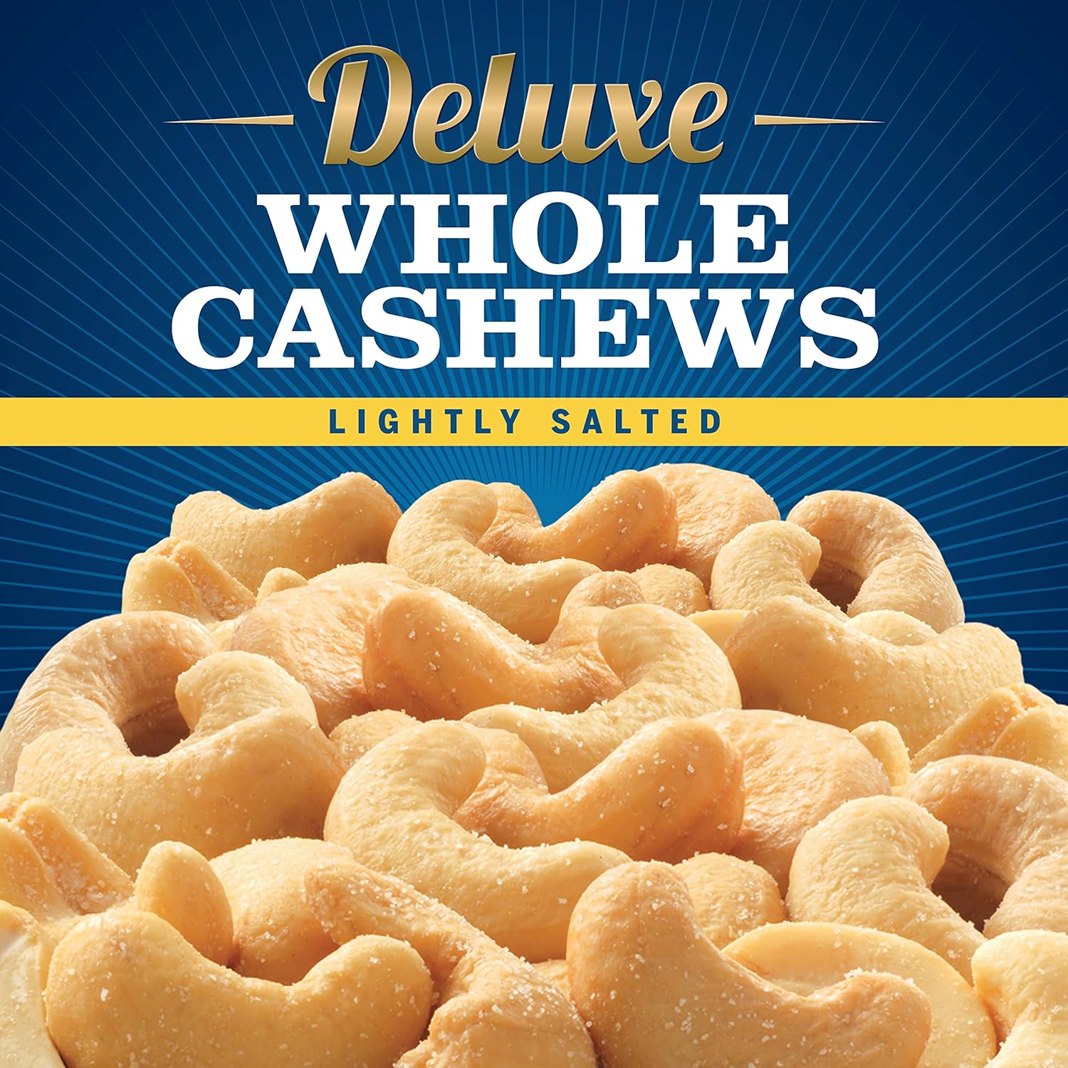 PLANTERS Deluxe Lightly Salted Whole Cashews, 2.25 oz. Resealable Canister - Lightly Salted Cashews & Lightly Salted Nuts - Nutrient Dense Snacks for Adults & Kids - Vegan Snacks, Kosher : Grocery & Gourmet Food